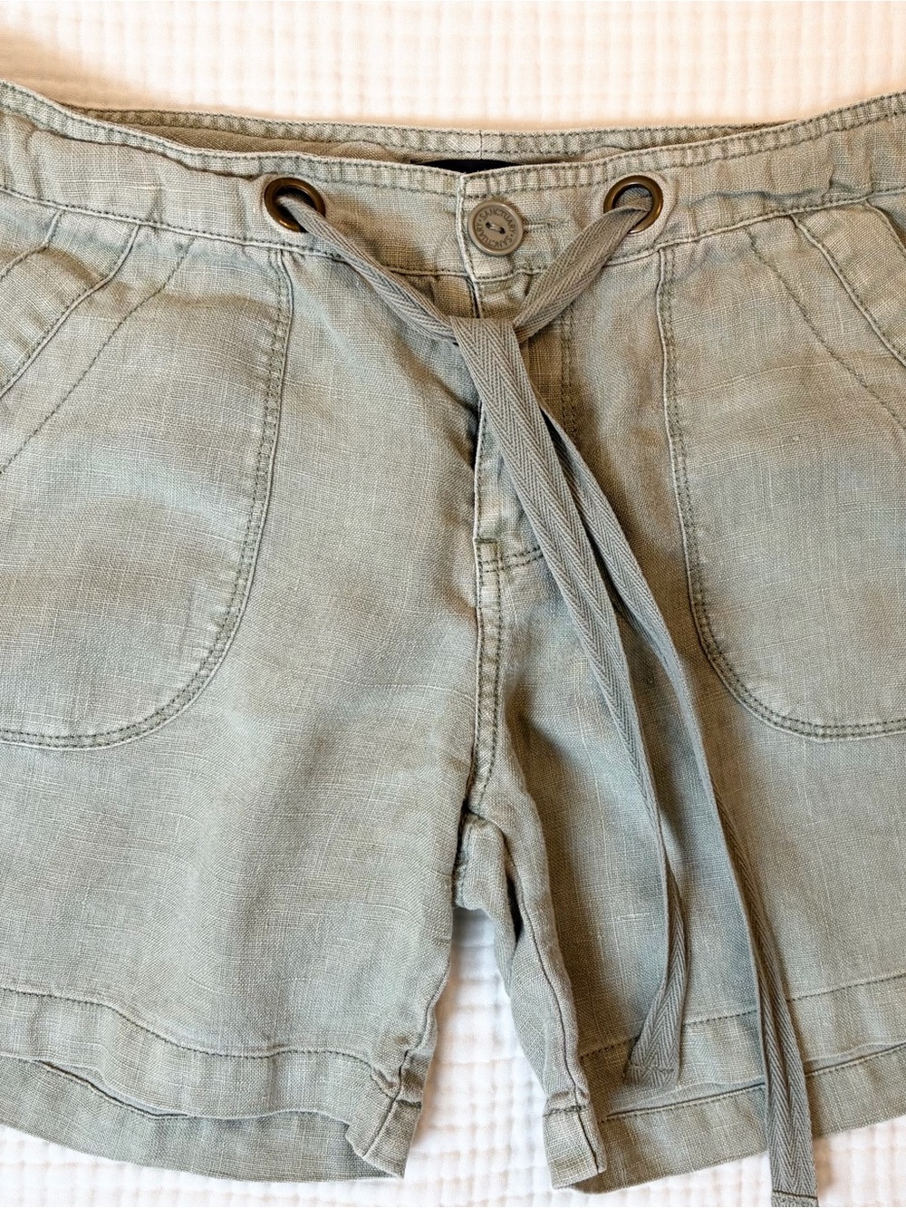Sanctuary Sage Linen Utilitarian Styled Shorts Patch Pockets Sz 2-4 Sm